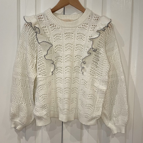 Sézane Jodie Ruffle Jumper, Size M - Picture 4 of 7